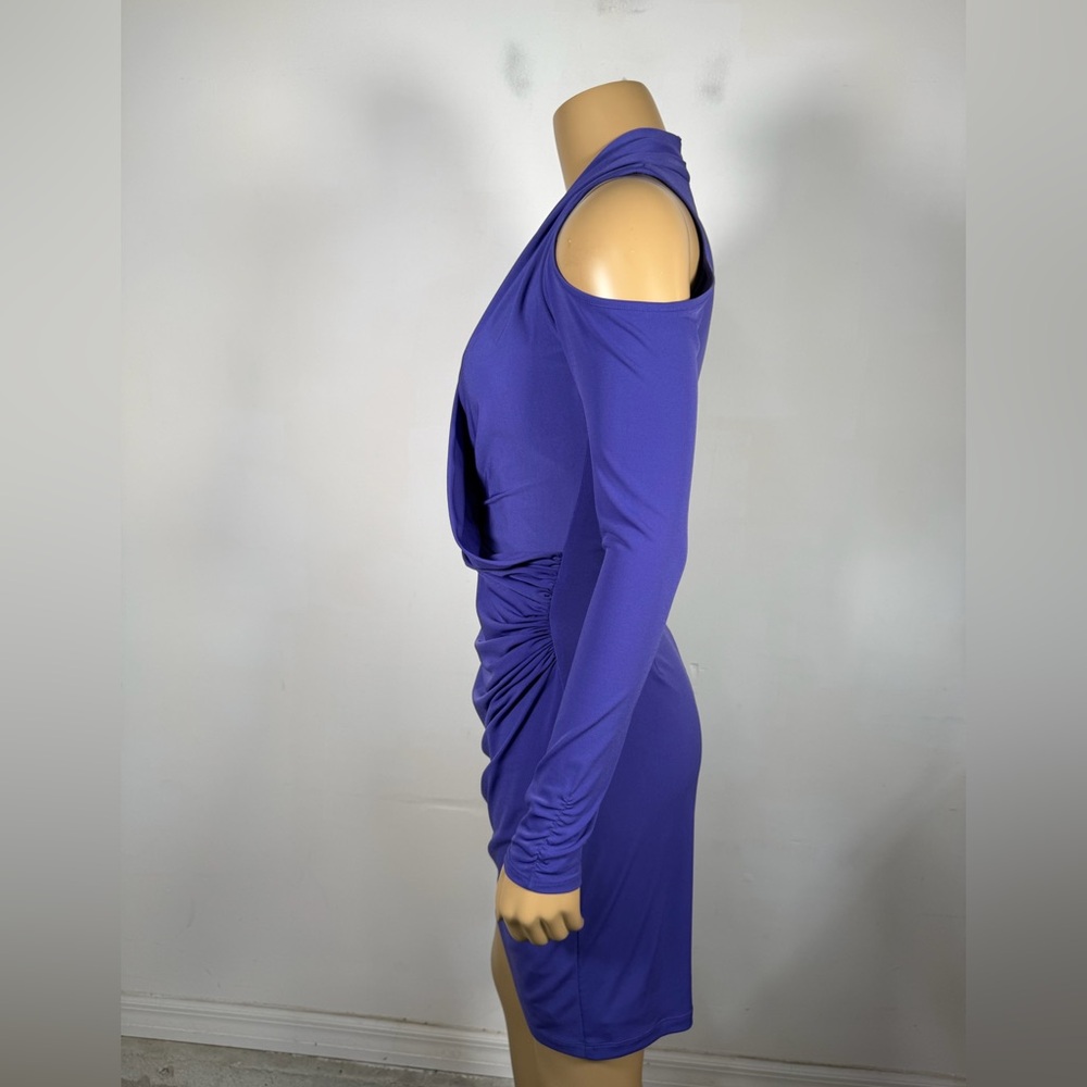 Boston Proper Women’s Size 2 Cold-Shoulder Drape Ruched Dress - Picture 4 of 11